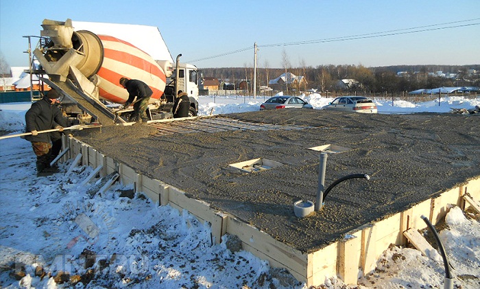 Использование бетона зимой
